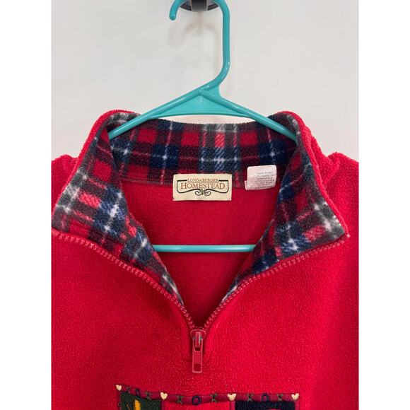 Vintage Longaberger Christmas Quarter Zip Fleece - Picture 4 of 10